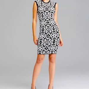 Torn by Ronny Kobo Jacquard Black & White Dress - XS